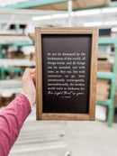 Do Not Be Dismayed | Mother's Day Gifts: White / Dark Walnut / 8x12"