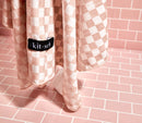Extra Large Quick-Dry Hair Towel Wrap- Terracotta Checker - Buenz Gifts