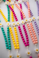 Daisy Smiley Face Children's Rosary: Teal - Buenz Gifts