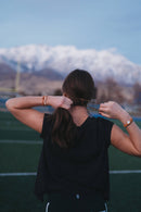 "Game Day" Orange & Black Hair Tie Bracelets: Medium