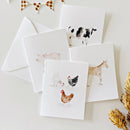 Farm animals assorted notecard set - Buenz Gifts