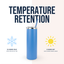 20oz POWDER COATED SKINNY TUMBLER: Light Pink - Buenz Gifts