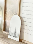 Winter Tree Landscape, Arch | Christmas Decor: 7x10"