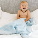 SATIN BORDER RECEIVING BLANKETS: Tan
