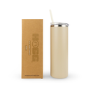 20oz POWDER COATED SKINNY TUMBLER: White - Buenz Gifts