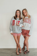 HUSKERS PATCHWORK CREW - GREY CREW : XL - Buenz Gifts