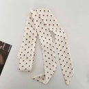 Scarvii - Vintage Floral Pattern Skinny Scarf: White - Buenz Gifts