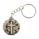 Tap To Pray® Acrylic Keychain: Blue Mountains + Cross - Buenz Gifts
