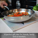 "Hummingbird Delight" Ceramic Stone Trivet 8" Square