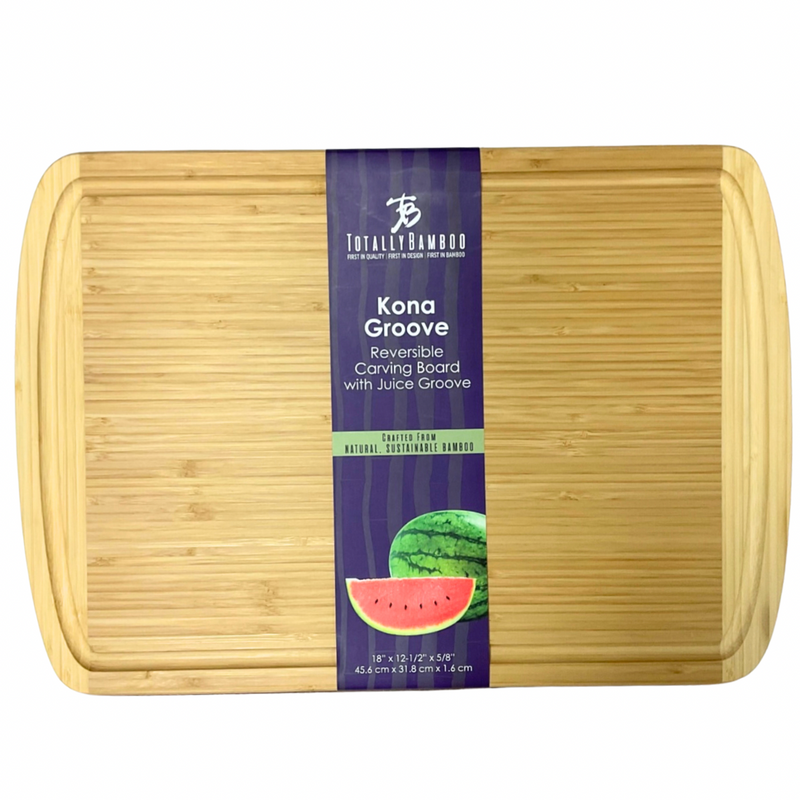 Totally Bamboo Reversible Carving Board With Juice Groove