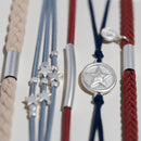 "Brave" Red, White & Blue with Silver Star Accents: Small - Buenz Gifts