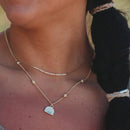 "Rise" Gold and Cream Sunrise Necklace Set - Buenz Gifts