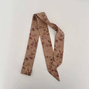 Scarvii - Vintage Floral Pattern Skinny Scarf: Black - Buenz Gifts