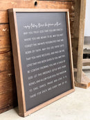 May Today There Be Peace Within | Wall Decor Made in the USA: White / Dark Walnut / 17x17"