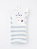 Rufia - Colorful Striped Mid-Calf Socks: Blue / One Size - Buenz Gifts