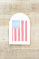 Gingham Flag, Arch | 4th of July, Summer 2026: Small - Buenz Gifts
