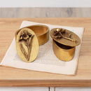 Brass Tone Floral Trinket Boxes (Pk/02 Ast) - Buenz Gifts