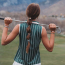 "Tee Time" Green and Pink Hair Tie Bracelets with Removable Ball Marker: Large - Buenz Gifts