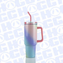 40oz SUBLIMATION CLEAR TRAVELER TUMBLER: WHITE - Buenz Gifts