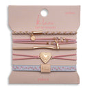 "Relevé" Pink Floral with Ballet Slipper Hair Tie Bracelets: Medium - Buenz Gifts