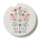 "Blessed Bouquet" Stone Car Coaster