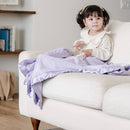 SATIN BORDER RECEIVING BLANKETS: Tan