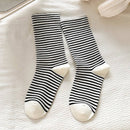 Rufia - Colorful Striped Mid-Calf Socks: Pink / One Size - Buenz Gifts