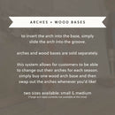 Arch Wood Base *BASE ONLY! Arches Sold Separately*: Dark Walnut / Small - Buenz Gifts
