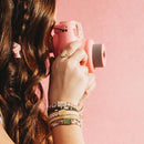 "Groove" Fun Floral Hair Tie Bracelets: Medium