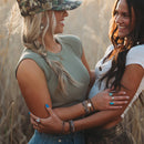 "Adapt" Camo, Gold Charm Antler Hair Tie Bracelet Set