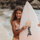 "Surf" Surfboard with Silver Accents Hair Tie Bracelets: Large