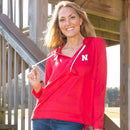 Nebraska Huskers Christine Cross Front Hoodie: XXL