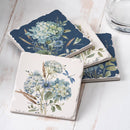 Bohemian Blue Assorted Image Tumbled Tile Coaster 4 Pack
