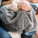 SATIN BORDER RECEIVING BLANKETS: Muted Mauve