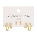 Combo 3 - Twisted Hoops and Stud Set: Silver