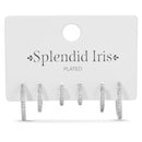 Combo 3, Delicate Pave Huggies: Gold