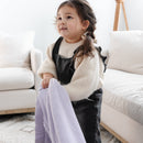 SATIN BORDER RECEIVING BLANKETS: Tan