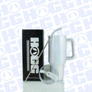40oz SUBLIMATION CLEAR TRAVELER TUMBLER: WHITE - Buenz Gifts