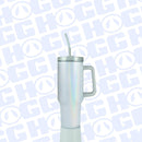 40oz SUBLIMATION CLEAR TRAVELER TUMBLER: WHITE - Buenz Gifts