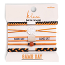 "Game Day" Orange & Black Hair Tie Bracelets: Medium