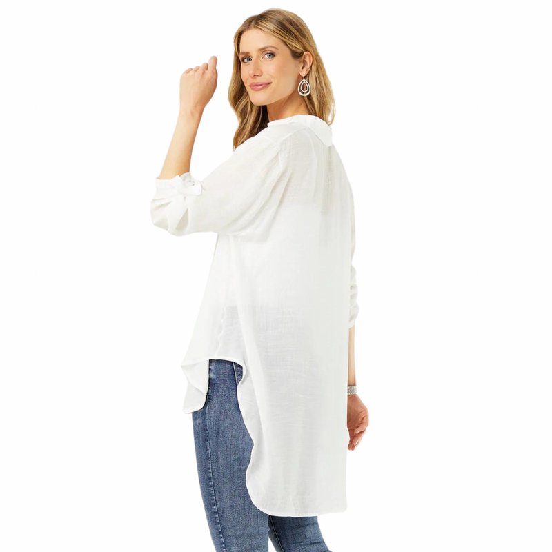 Elsa Oversized Tunic With Collar Shirt