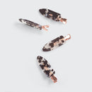Eco-Friendly Creaseless Clips 4pc Set - Black Terrazzo - Buenz Gifts