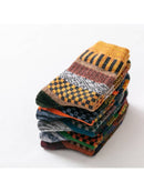 Rufia - Thick Mid-calf Socks for Winter: Green - Buenz Gifts