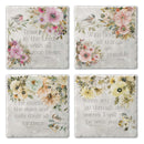 Sunny Scriptures Assorted Image Tumbled Tile Coaster 4 Pack