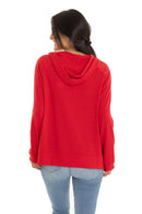 Nebraska Huskers Christine Cross Front Hoodie: L