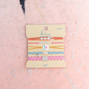 "Surf" Surfboard with Silver Accents Hair Tie Bracelets: Large