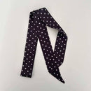 Scarvii - Vintage Floral Pattern Skinny Scarf: White - Buenz Gifts