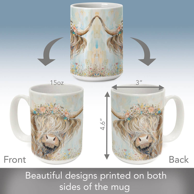 "Highland Beauty" 15 oz. Decorative Ceramic Mug