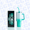 40oz SUBLIMATION CLEAR TRAVELER TUMBLER: WHITE - Buenz Gifts