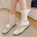 Rufia - Colorful Striped Mid-Calf Socks: Pink / One Size - Buenz Gifts